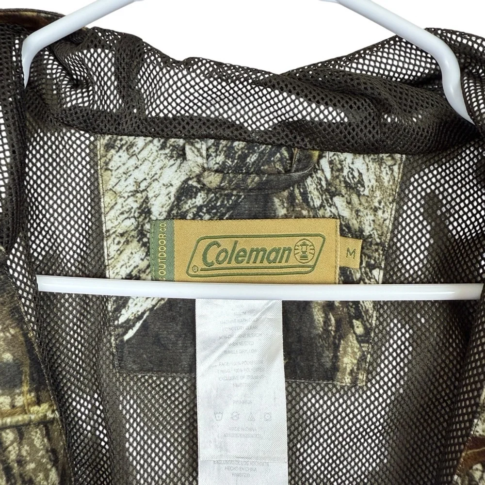 Gear Coleman Forest Camo Tactical Hooded Lightweight Hunting Jacket Men's Size M